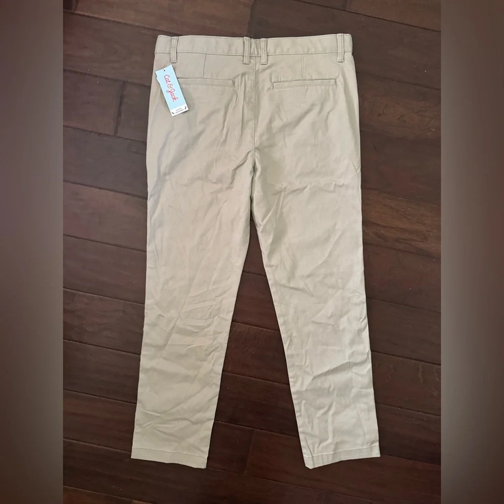 Cat & Jack Boys khaki pants size 18 Husky NWT